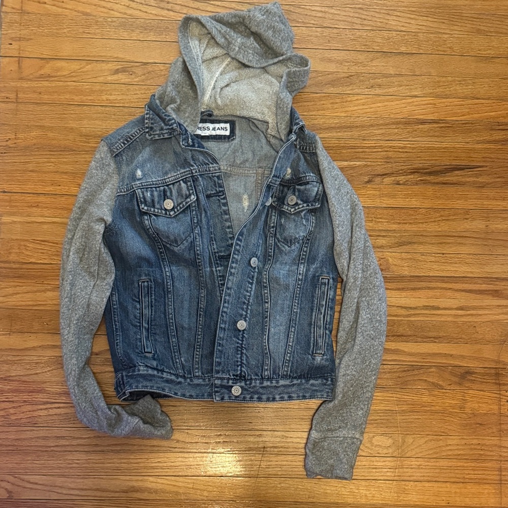 Express Denim and Gray Jean Jacket
